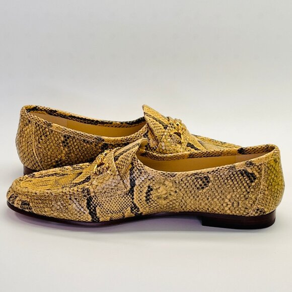 Sam Edelman Lucca Snake Print Leather Bit Loafers Size 9M Python Pattern - Picture 6 of 15